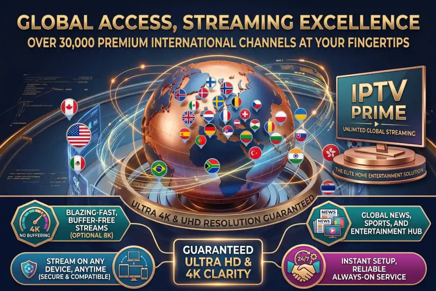 IPTV playlist file being loaded into a streaming player app on a television