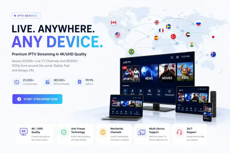 Electronic program guide on a smart TV showing a grid of channels and shows